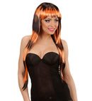 Black-Orange Fashion Streaks Wig In Box