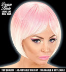 Pink-White Melange Fashion Wig In Color Box