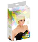 Purple-Neon Yellow Melange Fashion Wig In Full Color Pvc Box
