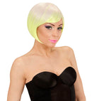 Purple-Neon Yellow Melange Fashion Wig In Full Color Pvc Box