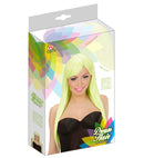 Neon Yellow Fashion Wig In Full Color Pvc Box