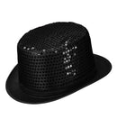 Top Hat Sequin Black 11 Cm