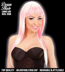 Pink-White Melange Fashion Wig In Color Box