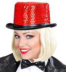 Top Hat Sequin Red 11 Cm