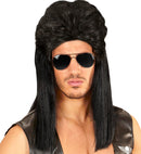 Black Vokuhila Wig In Polybag