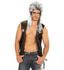 Grey Vokuhila Wig In Polybag