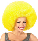 Top Quality Yellow Oversized Afro Wig In Polybag