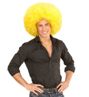 Top Quality Yellow Oversized Afro Wig In Polybag