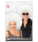 Top Quality White Oversized Afro Wig In Polybag