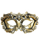 Deluxe Bronze Baroque Colombina Mask With Strass
