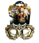 Deluxe Bronze Baroque Colombina Mask With Strass