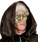 Deluxe Bronze Baroque Colombina Mask With Strass