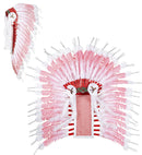Deluxe Pink Indian Headdress Withmarabou