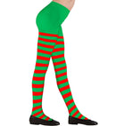 Green-Red Striped Pantyhose 70 Den