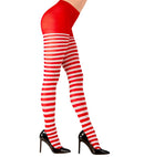 Red-White Striped Pantyhose 70 Den