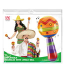 Inflatable Maracas With Jingle Bell 20 Cm