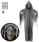 Sound Sensor Activated Talking Zombie With Moving Jaw & Light Up Eyes 160 Cm - Speaks 3 Different Rhymes 