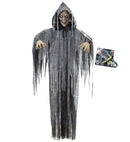 Sound Sensor Activated Talking Zombie With Moving Jaw & Light Up Eyes 160 Cm - Speaks 3 Different Rhymes 