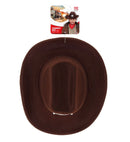 Real Look Brown Cowboy Hat With Sheriff Star Child Size