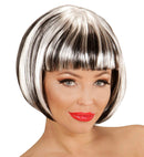 Black-White Fashion Streaks Wig In Polybag
