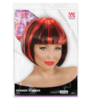 Black-Red Fashion Streaks Wig Inpolybag