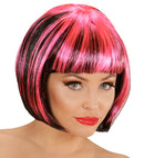 Black-Pink Fashion Streaks Wig In Polybag
