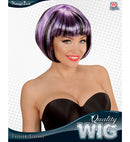 Black-Purple Fashion Streaks Wig In Polybag