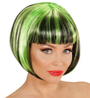 Black-Green Fashion Streaks Wig In Polybag