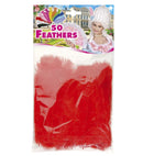 50 Feathers Red - Abt. 10 Cm