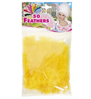 50 Feathers Yellow - Abt. 10 Cm
