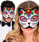 Dia De Los Muertos Cat Chinless Fabric Mask