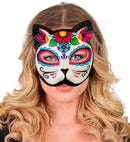 Dia De Los Muertos Cat Chinless Fabric Mask