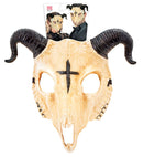 Satanic Ram Skull Mask Hard Plastic