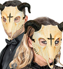 Satanic Ram Skull Mask Hard Plastic