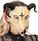 Satanic Ram Skull Mask Hard Plastic