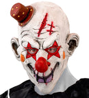 Killer Clown Full Head Mask With Mini Hat