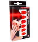 Set Of 12 Self-Adhesive Red Stiletto Nails