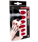 Set Of 12 Self-Adhesive Burgundy Stiletto Nails