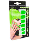 Set Of 12 Self-Adhesive Neon Green Airbrush Nails