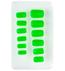 Set Of 12 Self-Adhesive Neon Green Airbrush Nails