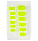Set Of 12 Self-Adhesive Neon Yellow Airbrush Nails