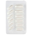 Set Of 12 Self-Adhesive Iridescent White Nails