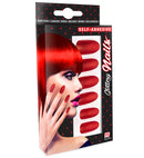 Set Of 12 Self-Adhesive Red Y Nails