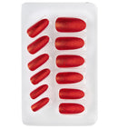 Set Of 12 Self-Adhesive Red Y Nails