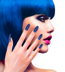 Set Of 12 Self-Adhesive Blue Y Nails