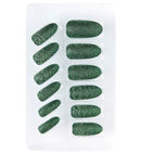 Set Of 12 Self-Adhesive Emerald Y Nails