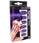 Set Of 12 Self-Adhesive Purple Y Nails