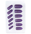 Set Of 12 Self-Adhesive Purple Y Nails