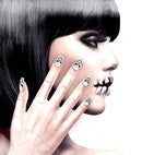 Set Of 12 Self-Adhesive Skulls Nails