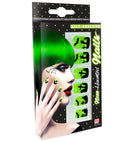 Set Of 12 Self-Adhesive Neon Haunted Nails